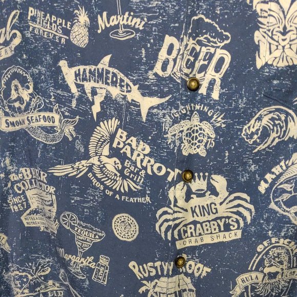 Island Republic Island Party Time Button Up Shirt Men's SIZE MEDIUM - Picture 4 of 5